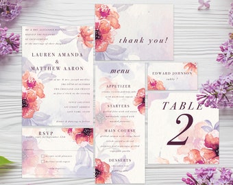 Watercolor Peach Floral Collection *DIGITAL file available