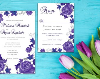 Purple Floral Wedding Collection *DIGITAL file available