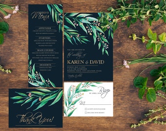 Foliage and Gold Accents Collection *DIGITAL file available