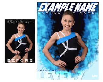 Foto de atleta deportivo Edit - Blue Smoke * ARCHIVO DIGITAL * Retrato personalizado de deportes de acción, póster de atleta personalizado, regalo de graduación