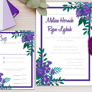 Purple Floral Wedding Collection *DIGITAL file available