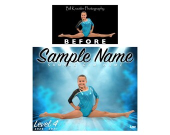 Edición de fotos de atleta deportivo - Blue Smoke Stage * ARCHIVO DIGITAL * Retrato personalizado de deportes de acción, póster de atleta personalizado, regalo de graduación