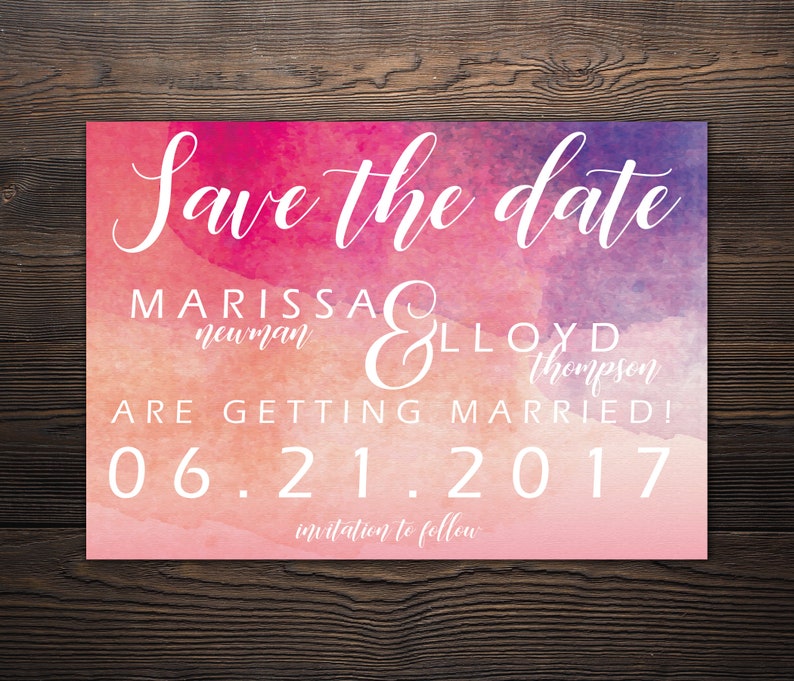 Watercolor Save the Date *DEPOSIT*