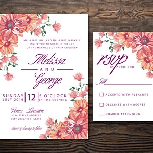 Blush & Coral Florals Wedding Collection *DIGITAL file available