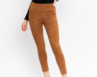 Suede Leggings | Etsy