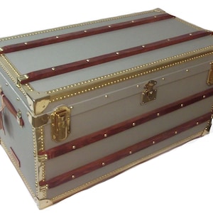 Gray Steamer Trunk French Design