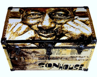 Baúl de mesa de café, baúles, vaporera, baúl vintage recuperado SON HOUSE Tribute