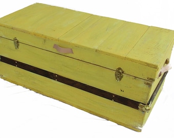 Coffee Table Trunk in Sunny Yellow SteamerTrunk