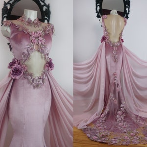 Spring goddess gown Persephone wedding dress bridal fantasy costume handfasting fairytale fairycore cottagecore princesscore spring court