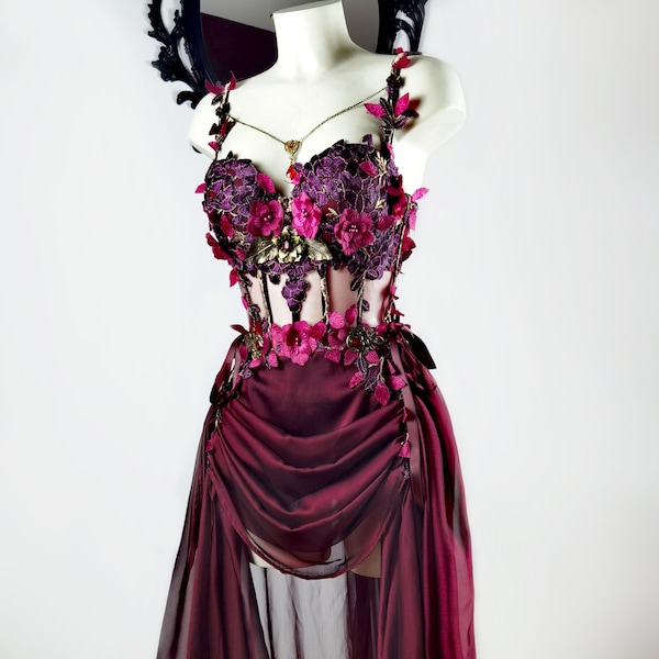 Benutzerdefinierte Fee Rüstung Kleid griechischen Göttin Halloween Korsett fairycore Faeball Kostüm Acotar Haute Gothic Renfaire Märchen Nymphe Bühne Abnutzung