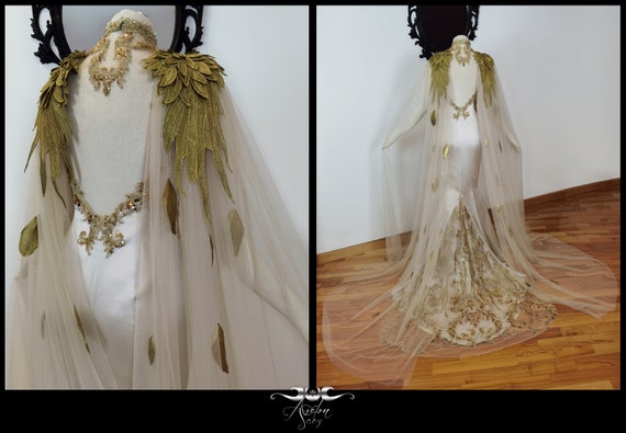 Custom Fantasy Wedding Gown Bridal Dress Corset Medieval Dress Fairytale  Gothic Wicca Pagan Fairygoth Alternative Handfasting Costume 