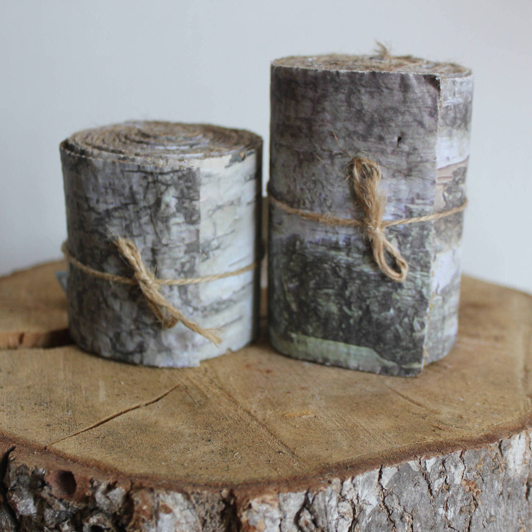 Birch Bark Faux Paper Ribbon 2 Yards Etsy