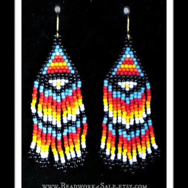 SALE ITEM Southwest Inspired Handmade Beaded Earrings Multi Colored