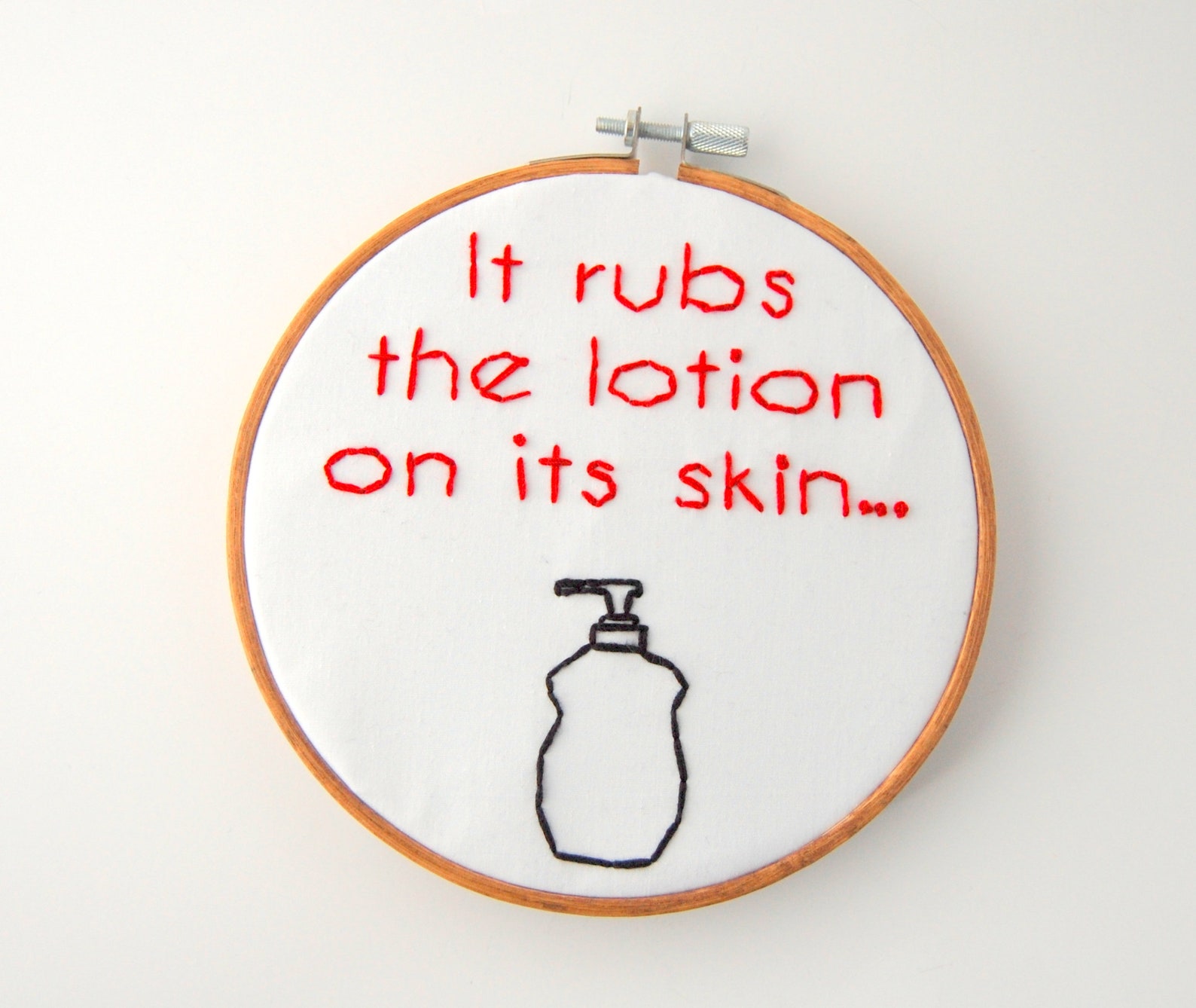 Hannibal Lector Hoop Art It Rubs the Lotion on Its Skin - Etsy