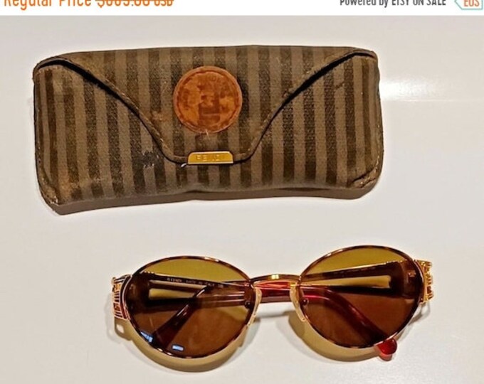 60% OFF Vintage Fendi FS 149 Havana 135 Gold Sunglasses with Case