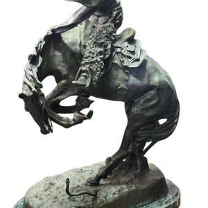 Frederic Remington Bronze Statue Titled &quot;Rattlesnake&quot; 23&quot; Tall