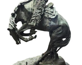 Vintage Franklin Mint 1988 “the Cheyenne” Bronze Statue. Official