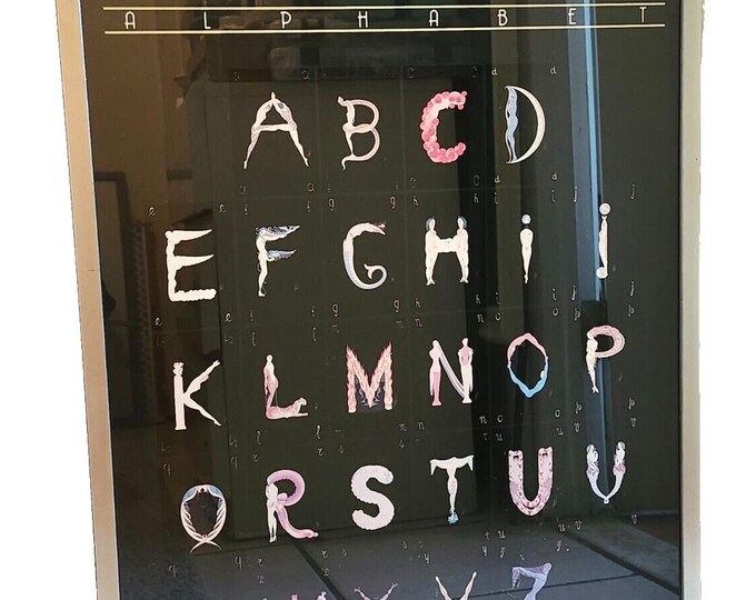 Vintage Erte Alphabet Lithograph Poster Circa 1980 S Framed Etsy