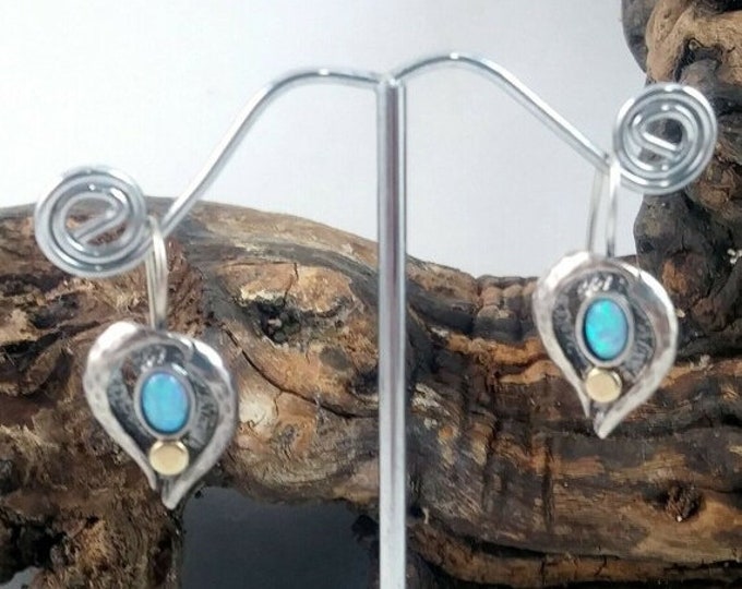 60% OFF Beautiful Opal & Sterling Silver designer earrings