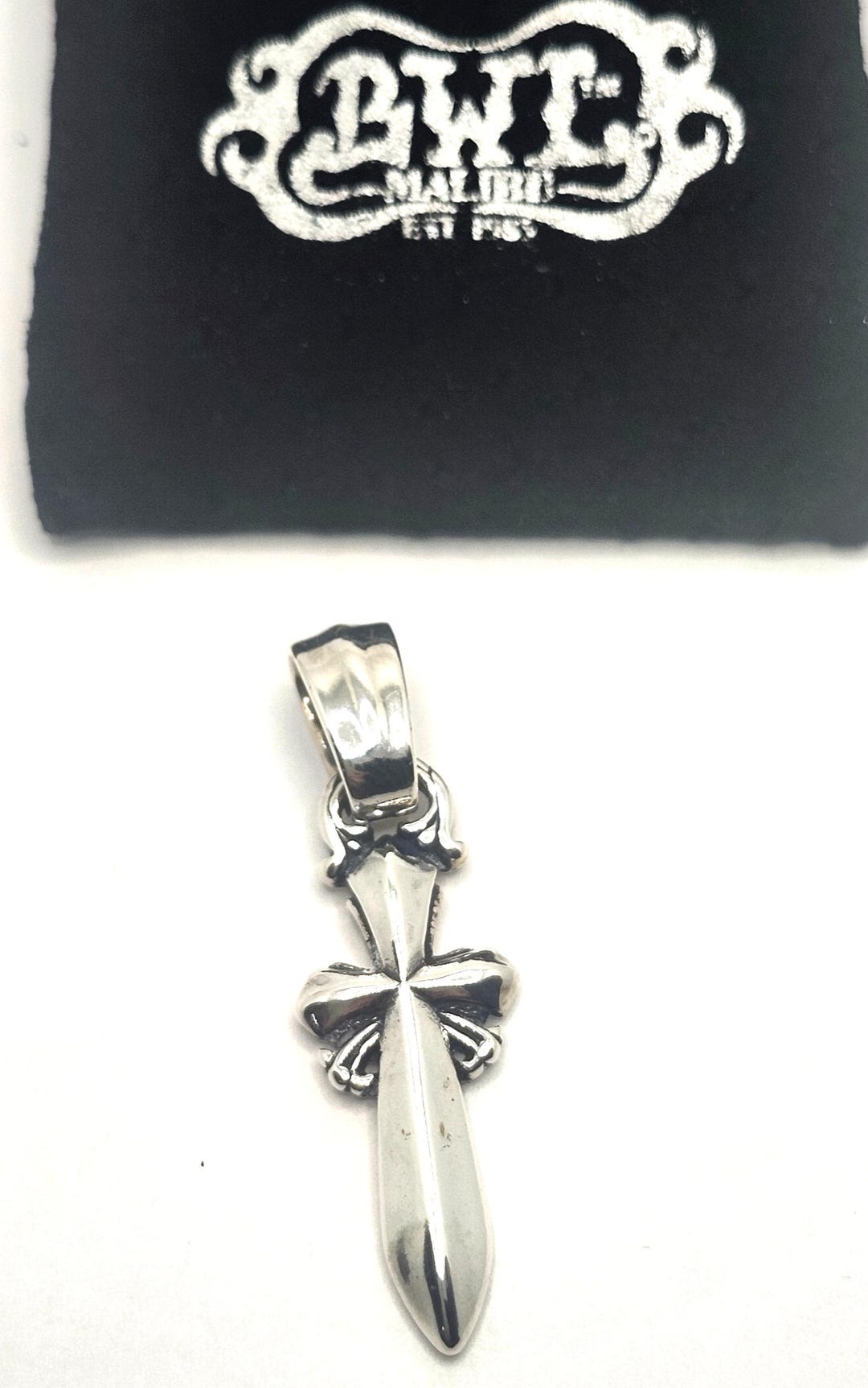 BWL Bill Wall Leather Sterling Saber Cross Pendant - Etsy