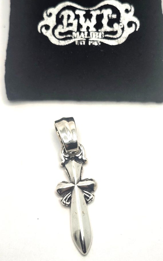 BWL Bill Wall Leather Sterling Saber Cross Pendant - Etsy