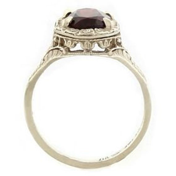 Vintage Antique Edwardian Art Deco 2.1 CT Garnet … - image 3