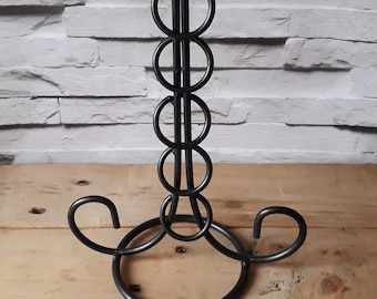 Vintage Black Metal Candle Stick, Candle Holder, Black Gothic Candle Holder, 11" High, Candle Decor, Decorative Candle Stick, 2 Available