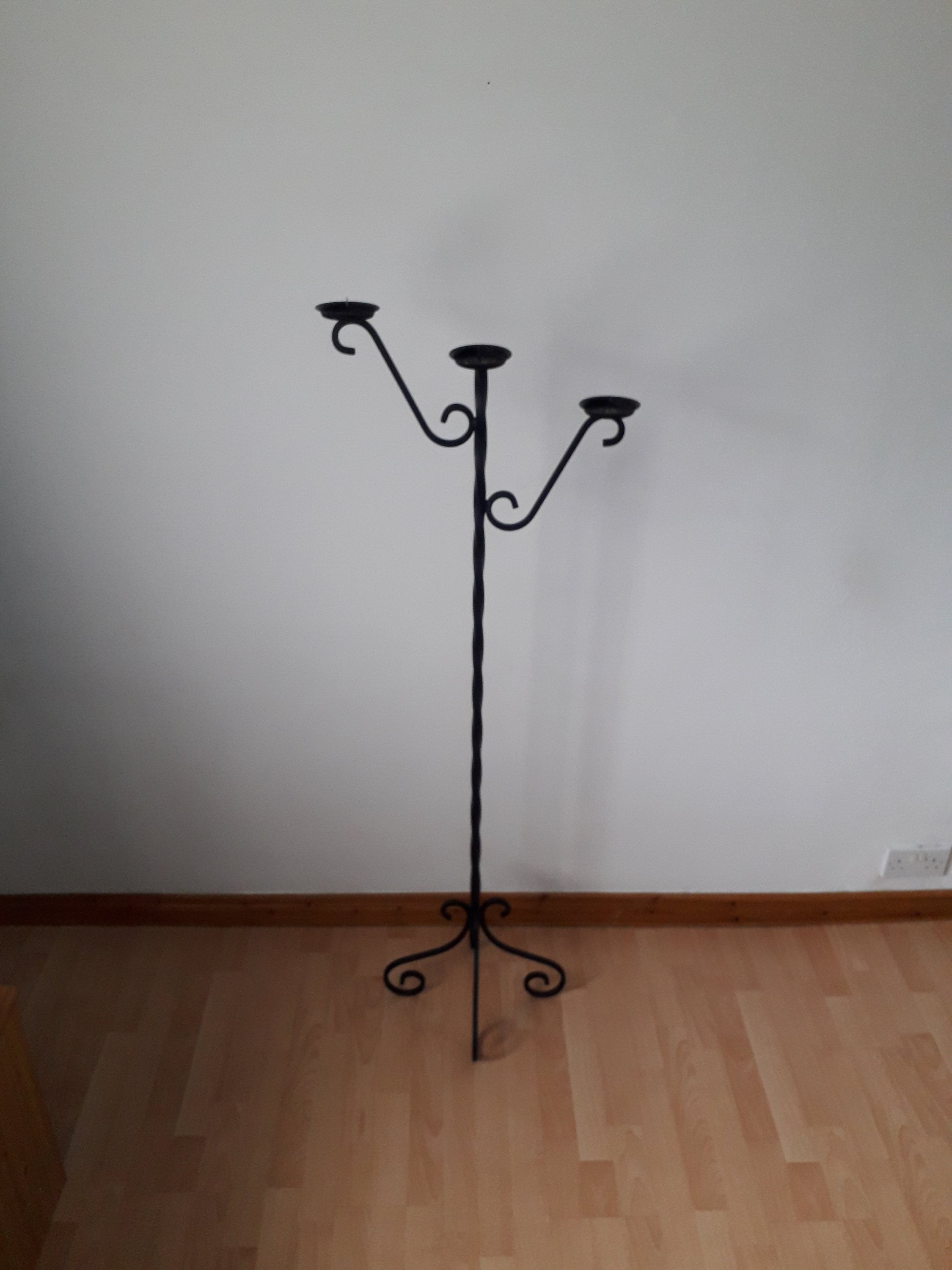Vintage Candelabra Wrought Iron Candelabra Large Floor Etsy