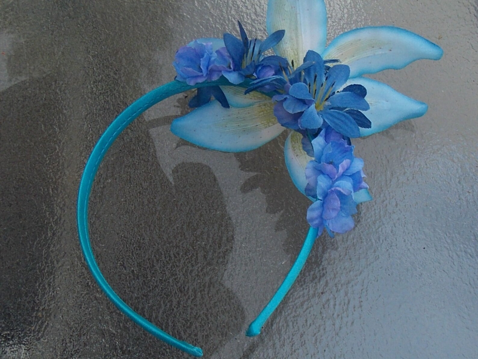 Blue Fairy Flower Headband Crown With Single Large Lily Etsy