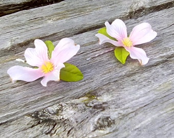 Pink Dogwood Hair Pins, Dogwood Bobby Pins, Dogwood Bridal Hair Decorations, Pink Flower Girl Pins, Spring Wedding, Flower Bobbies, F09