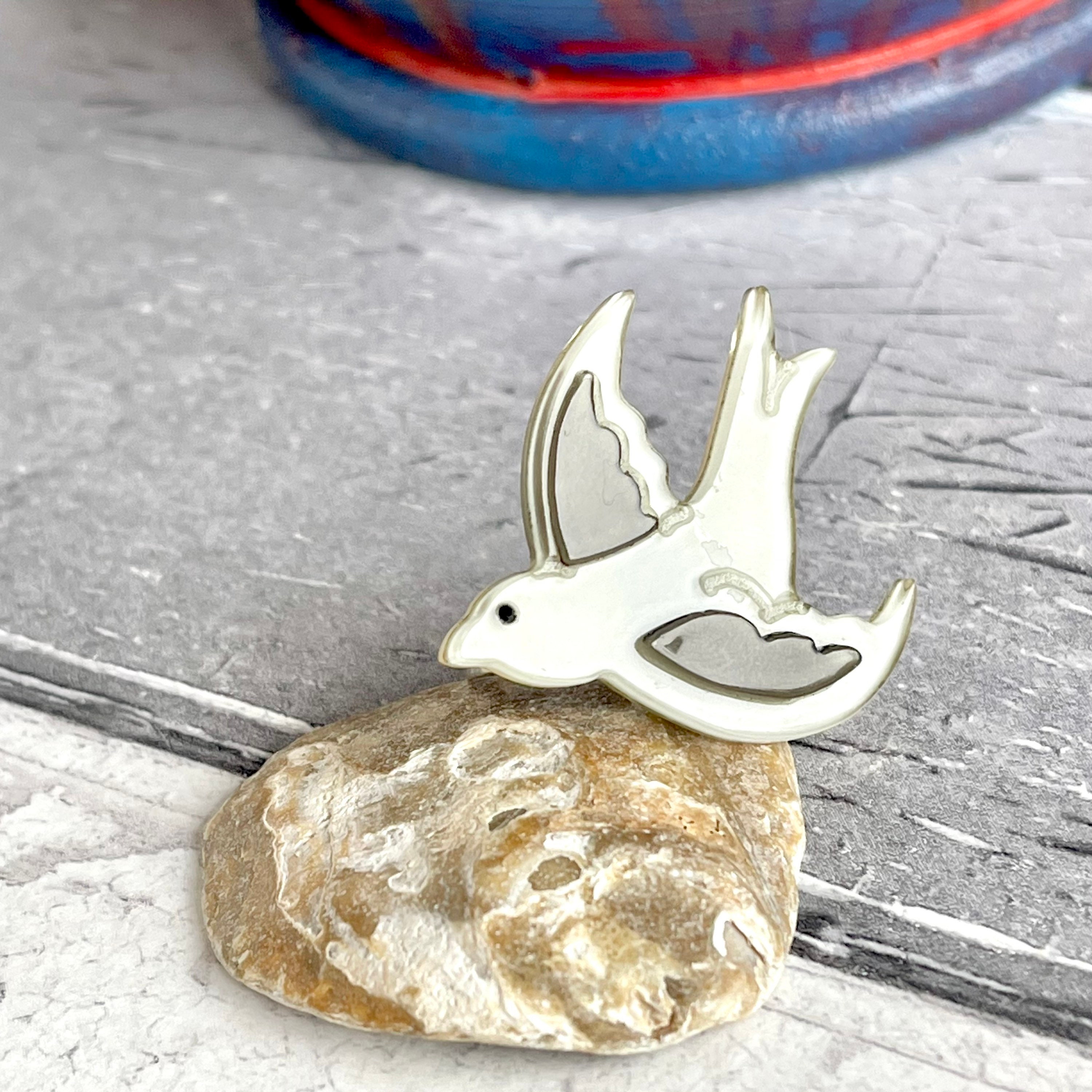 Silver & gold tone bird rings. Etsy