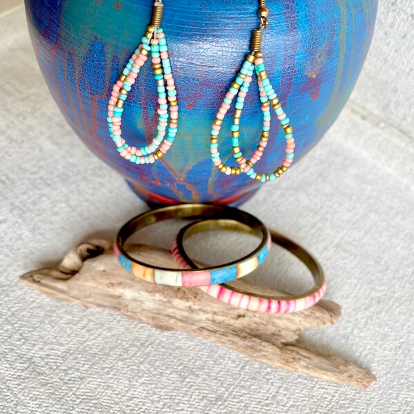 Brass Bangles & Earrings.