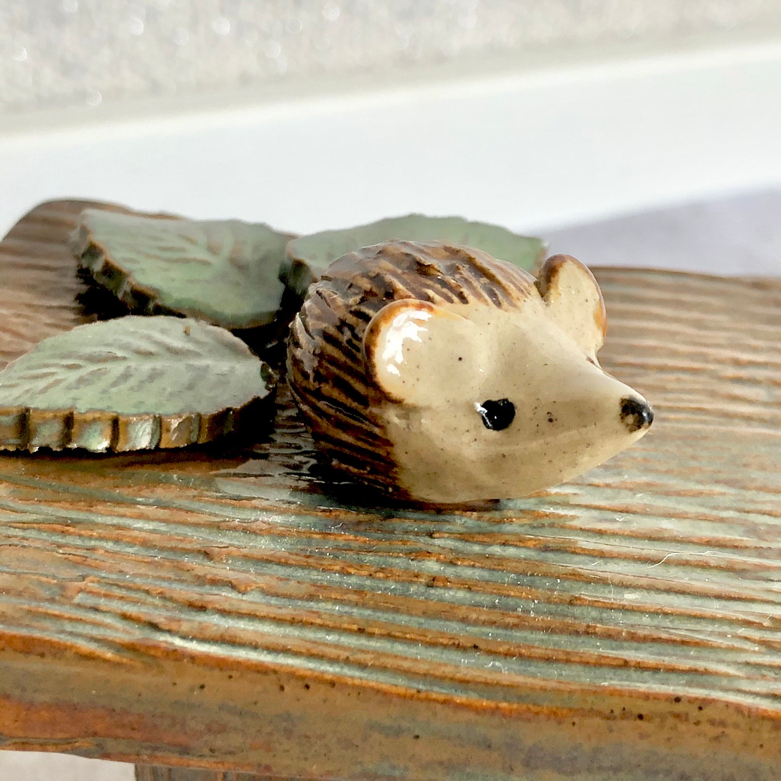 Hedgehog studio pottery planter. Etsy
