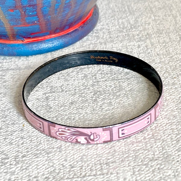 Enamel Michaela Frey Pink Peacock Bangle