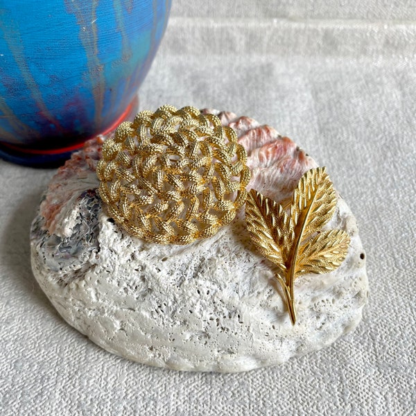 Crown Trifari Brooch. Monet Brooch.