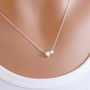Sterling silver tiny star necklace top