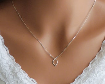100% Sterling Silver Knot Necklace • Infinity Jewelry • Dainty Necklace • Knotted Necklace • Unique Necklace • Gift for her • AlinMay