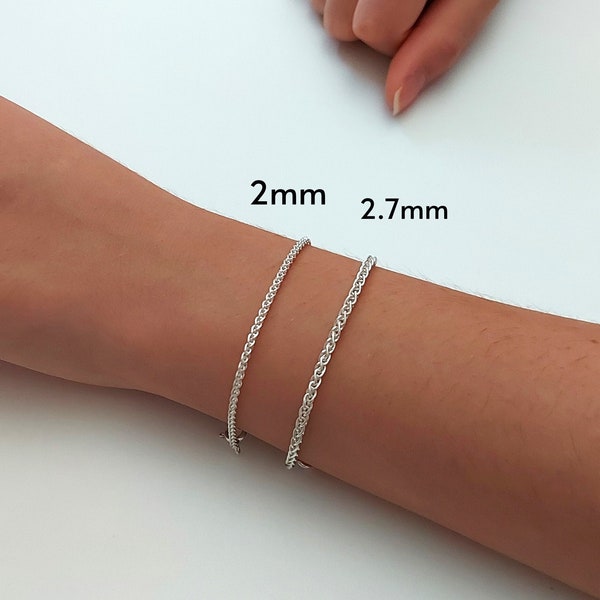 Rehaussez votre look avec un bracelet tressé en argent sterling pour femme