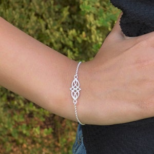 Celtic Bracelet Sterling Silver Infinity Knot Bracelet Friendship Bracelet Gift for her image 3
