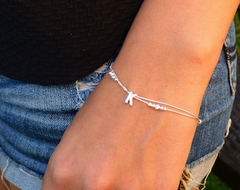 Beautiful Sterling Silver Initial Bracelet for Women - Personalized and Elegant Jewelry Accessory