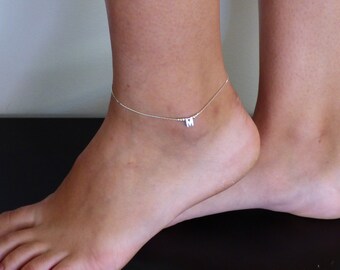 J Initial Anklet - Etsy
