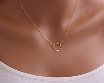 Elevate Your Style with Our Karma Circle Necklace in 14K Gold Filled | Meaningful Jewelry | Dainty necklace