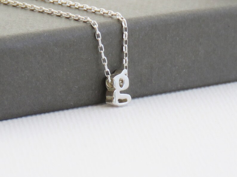 100 Sterling Silver Initial Charm Necklace Letter Necklace Etsy