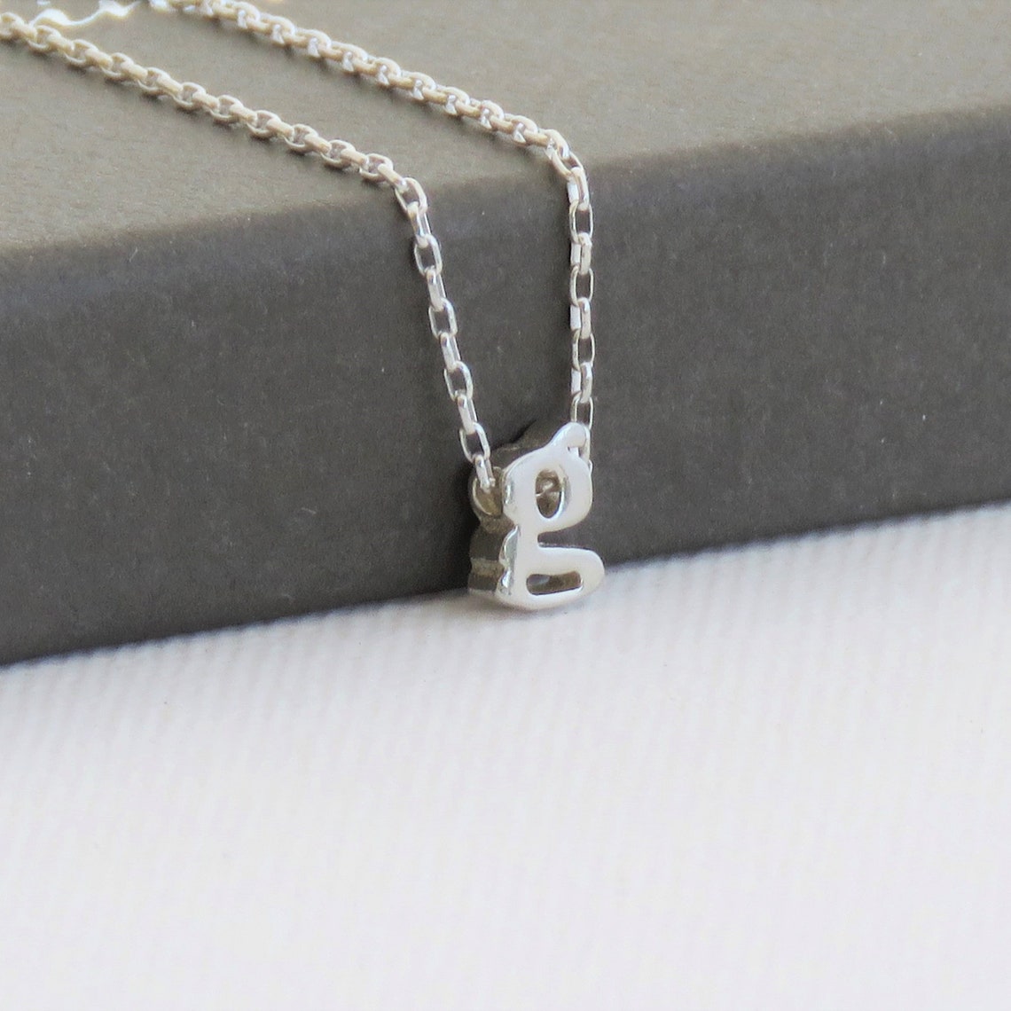 100 Sterling Silver Initial Necklace Dainty Necklace Etsy