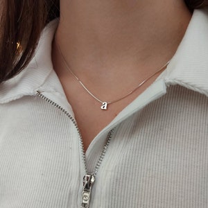 Solid sterling silver Personalized Lowercase Letter Necklace - Different Chain Options - Perfect Gift for Her