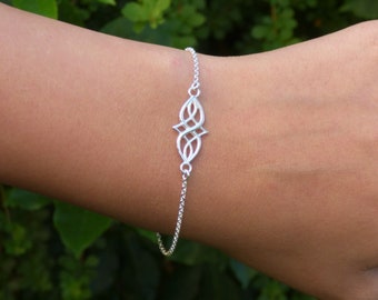 Celtic Bracelet • Sterling Silver • Infinity Knot Bracelet • Friendship Bracelet • Gift for her