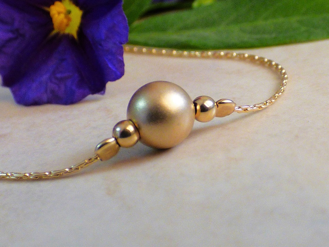Gold Choker Necklace 14K Gold Filled Ball Bead Necklace Etsy