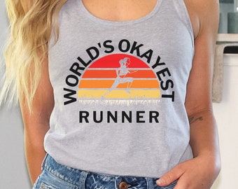 Funny Running Tank for women, running shirt, womens tank top, workout shirt, fitness shirt, running tank, cute tank top, retro tank top