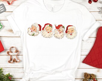 Vintage Santa Shirt, Retro Santa Claus Tee, Vintage Christmas Shirts for Women, Retro Christmas Tee, Classic Christmas, Santa Claus Shirt