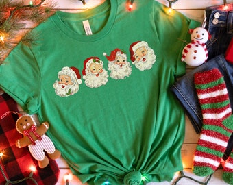 Vintage Santa Shirt, Retro Santa Claus Tee, Vintage Christmas Shirts for Women, Retro Christmas Tee, Classic Christmas, Santa Claus Shirt